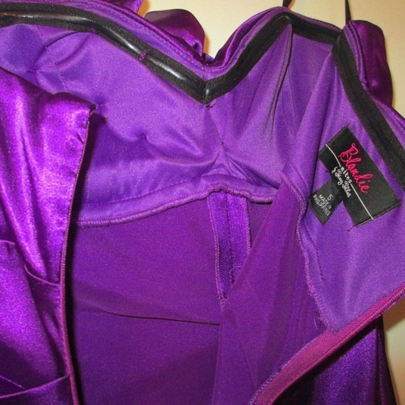 Stacy Sklar Purple Cocktail Ruched Dress SIZE 5 - Picture 3 of 6